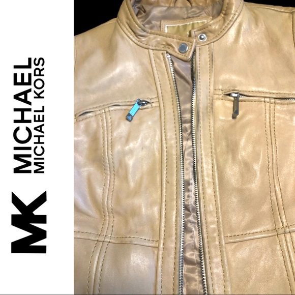 MICHAEL KORS Zip Front Buttery Leather Jacket - Picture 2 of 6